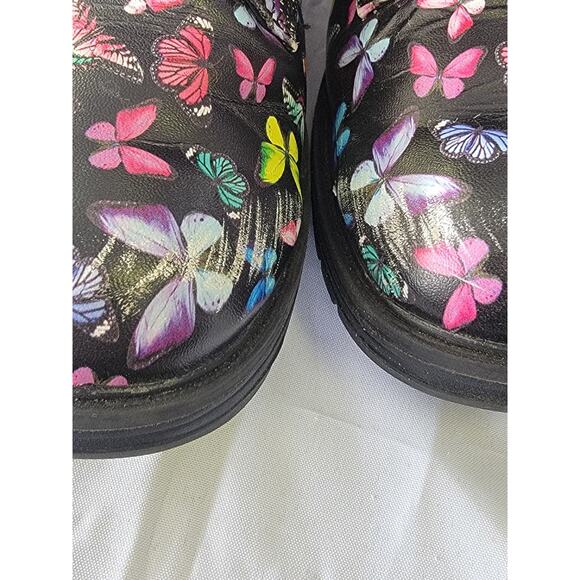 Skechers Boots Girls 3 Black Gravlen Combat Rainbow Kids Grunge Butterfly Boots - Picture 8 of 9